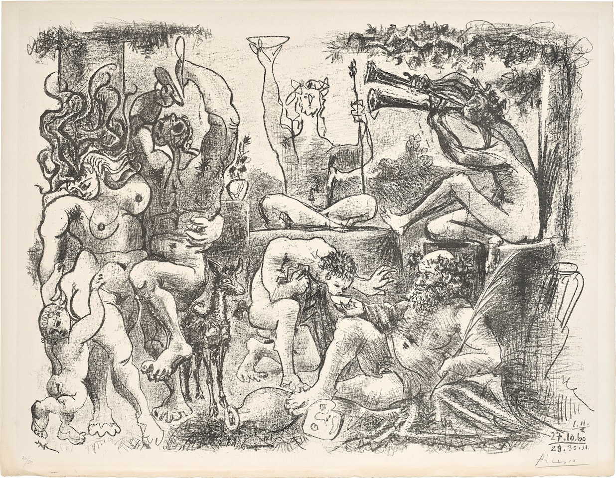 Hommage à Bacchus (Homage to Bacchus) (Bl. 1006, M. 336) by Pablo Picasso