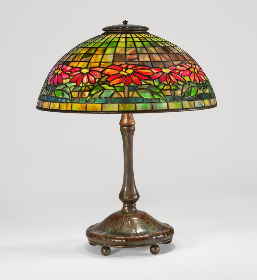 "Poinsettia" Table Lamp by Tiffany Studios