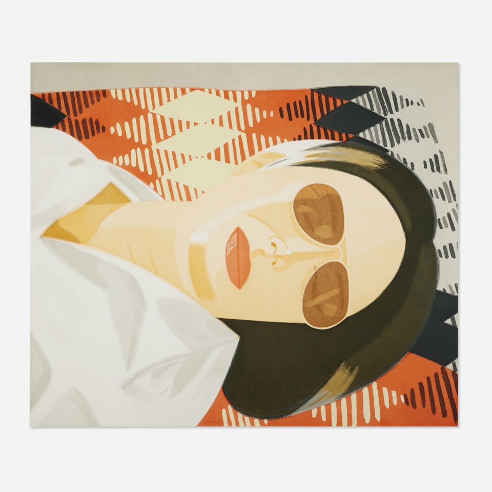 Reclining Figure / Indian Blanket by Alex Katz