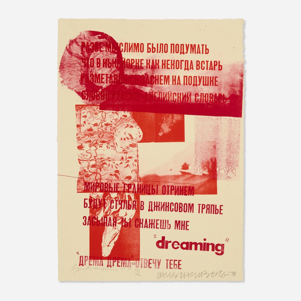 From a Diary by Robert Rauschenberg