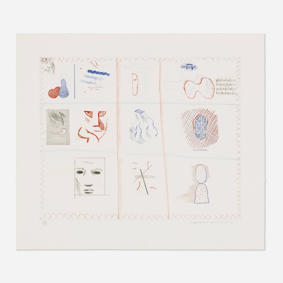 Franco-American Mail (from The Blue Guitar portfolio) by David Hockney