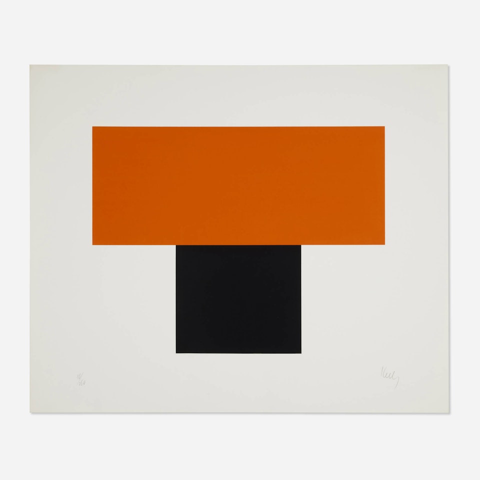 Red-Orange Over Black by Ellsworth Kelly