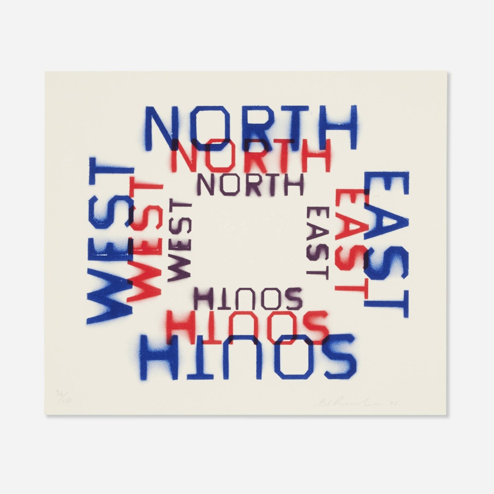 All Points (from the Artists for Obama portfolio) by Ed Ruscha