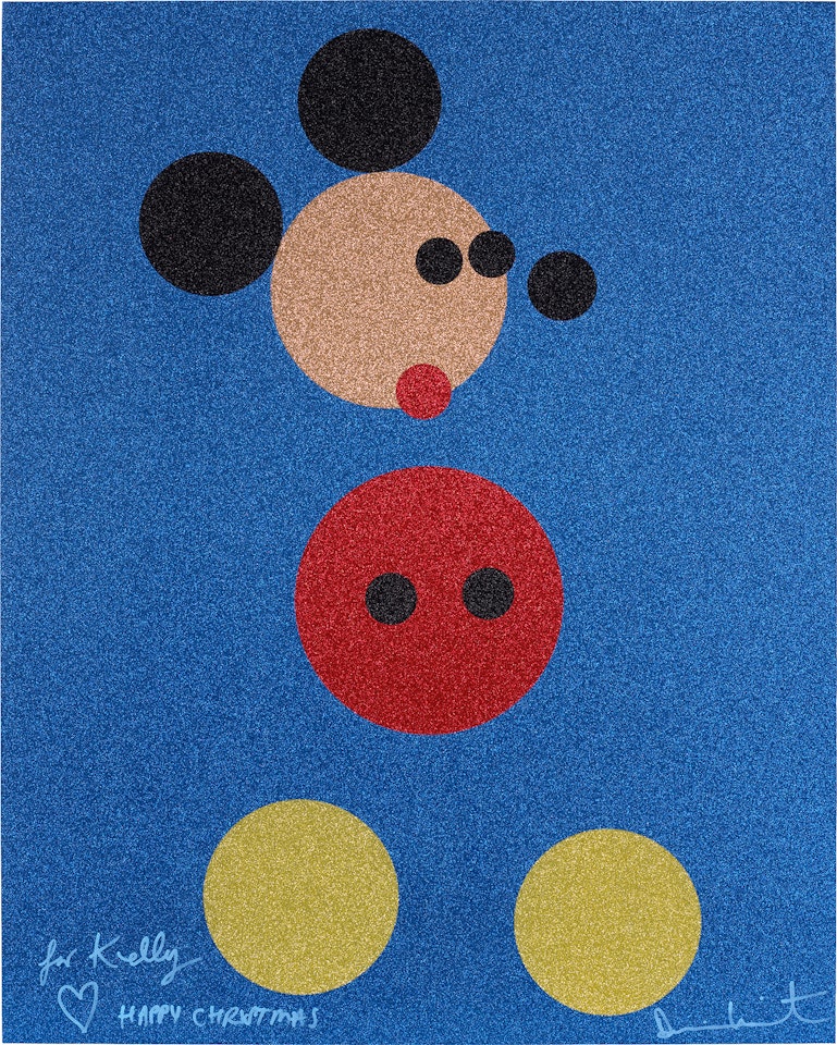 Mickey (Blue Glitter) by Damien Hirst