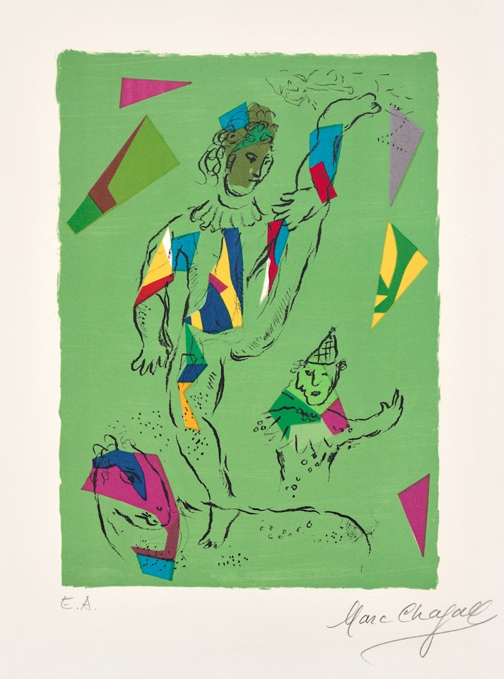 L"acrobate vert (The Green Acrobat) (M. 946) by Marc Chagall