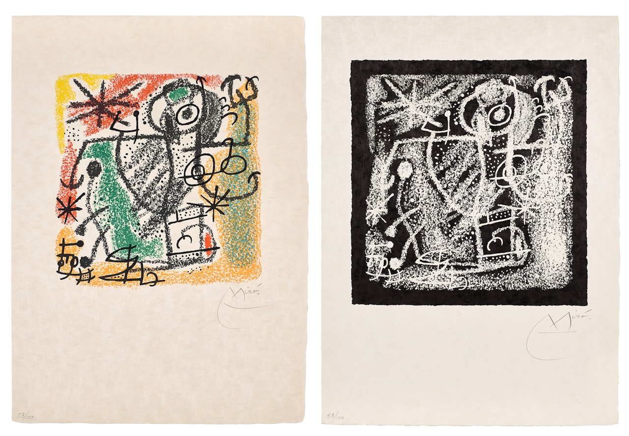 Les essències de la terra (The Essences of the Earth): two plates (M. 574-575, see C. Bks. 123) by Joan Miró