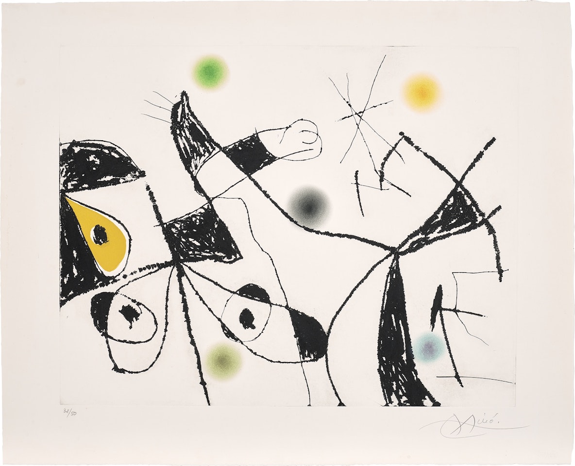 Série Mallorca (Mallorca Series): one plate (D. 616, see C. Bks. 177) by Joan Miró