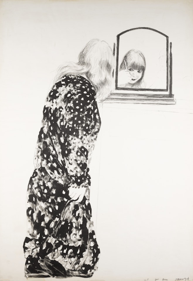 A Lot More of Ann Combing Her Hair by David Hockney