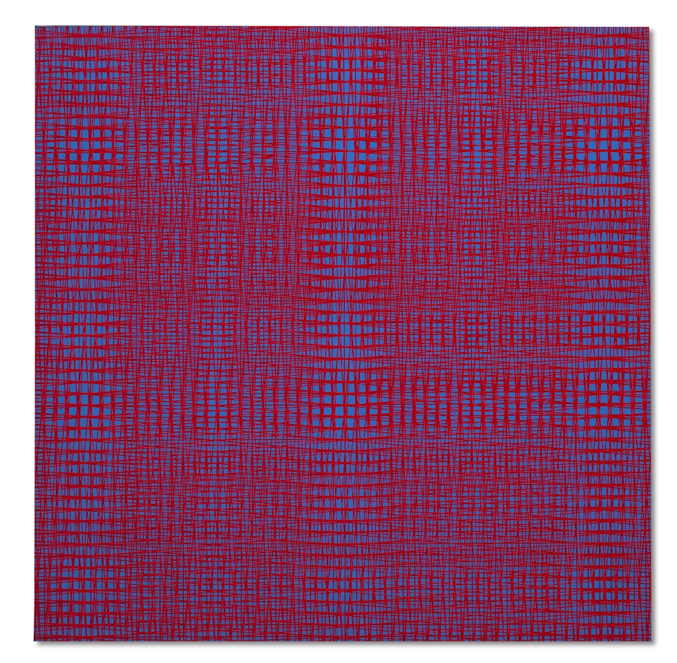5 Trames numbered 85°-87°5-90°-92°5-95° by Francois Morellet