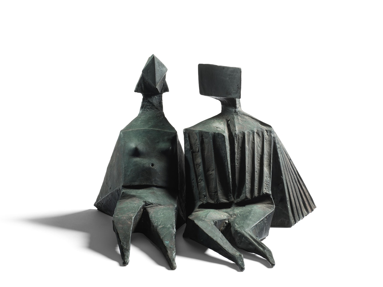 Pair of Sitting Figures VIII by Lynn Chadwick
