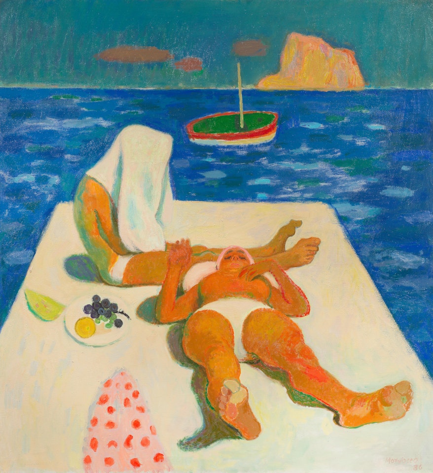 Bathers at Basiluzzo by Alberto Morrocco
