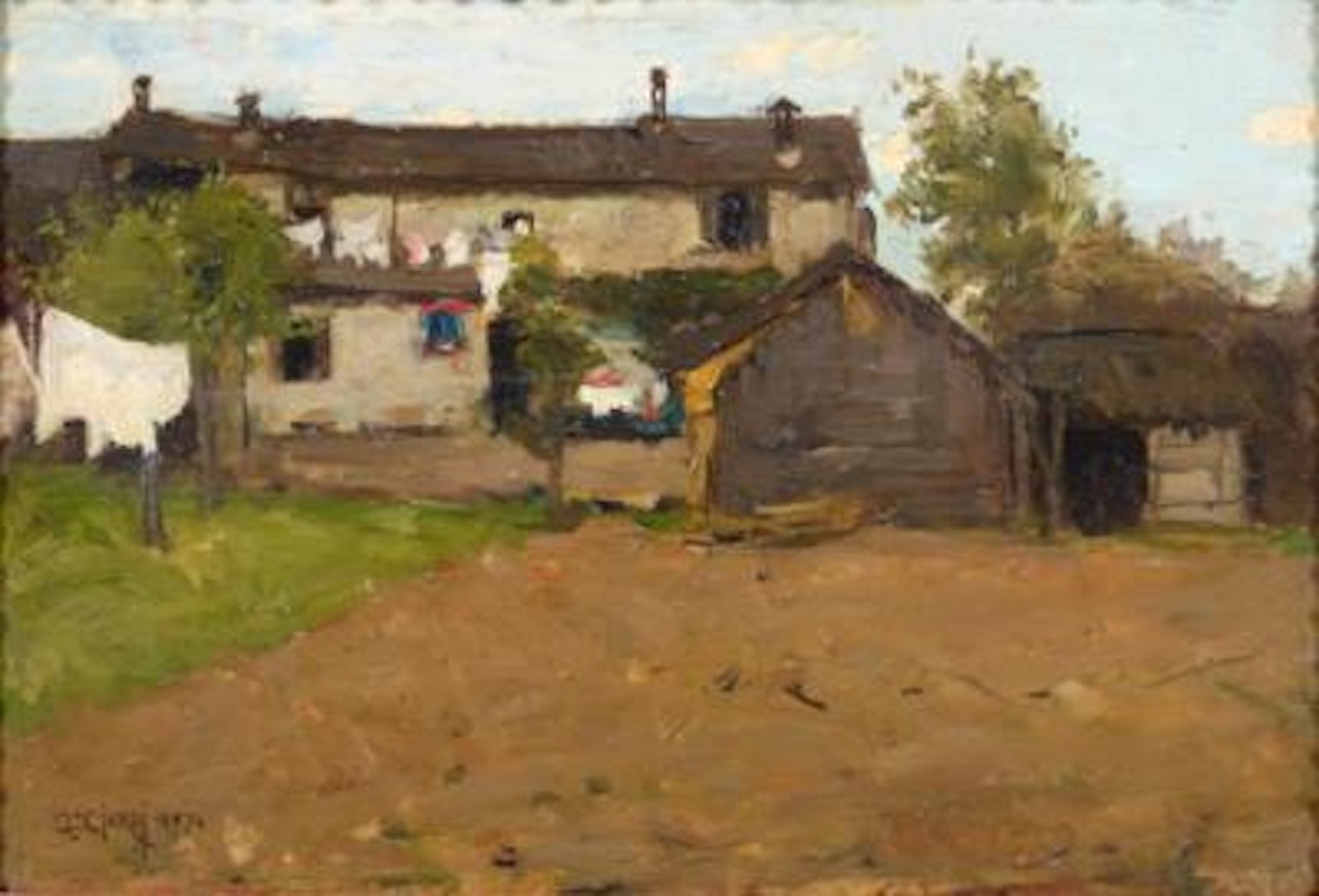 A Country Cottage by Guglielmo Ciardi