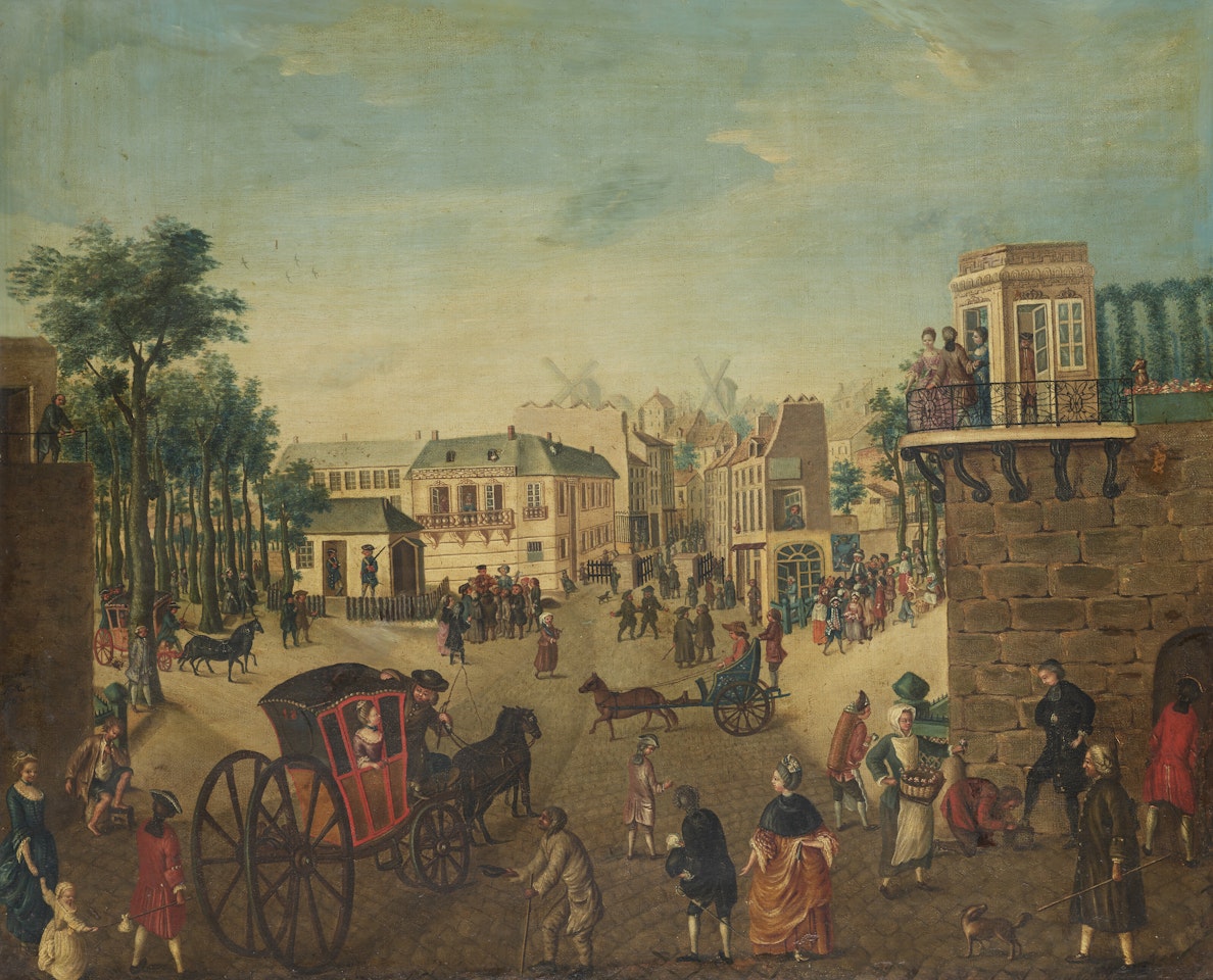 Scène de ville by French School
