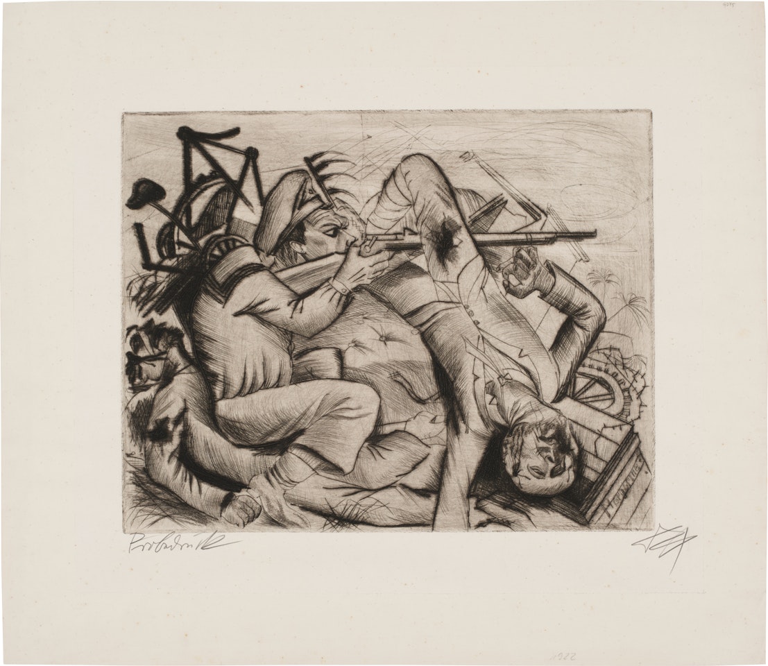Die Barrikade (from: Tod und Auferstehung ) by Otto Dix