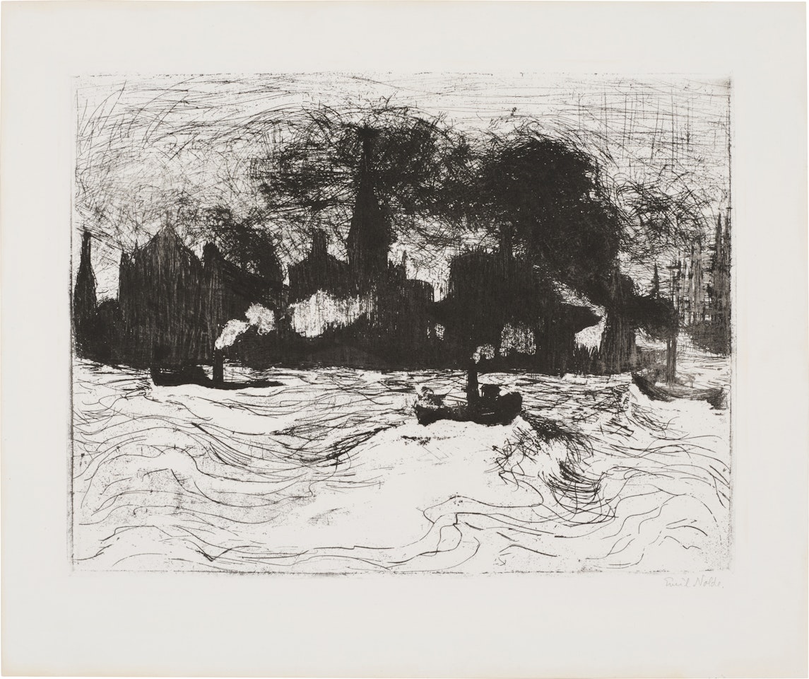 Hamburg, Binnenhafen by Emil Nolde