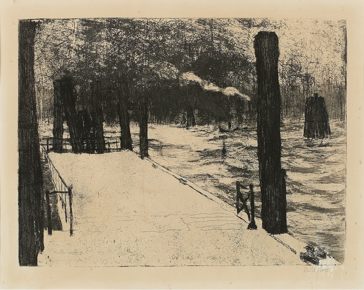Hamburg, Landungsbrücke by Emil Nolde