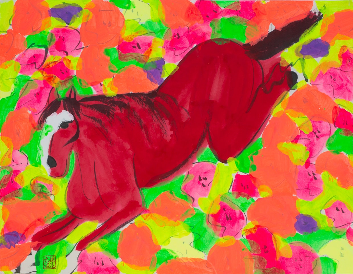 Untitled (red horse) Untitled (red horse) by Walasse Ting