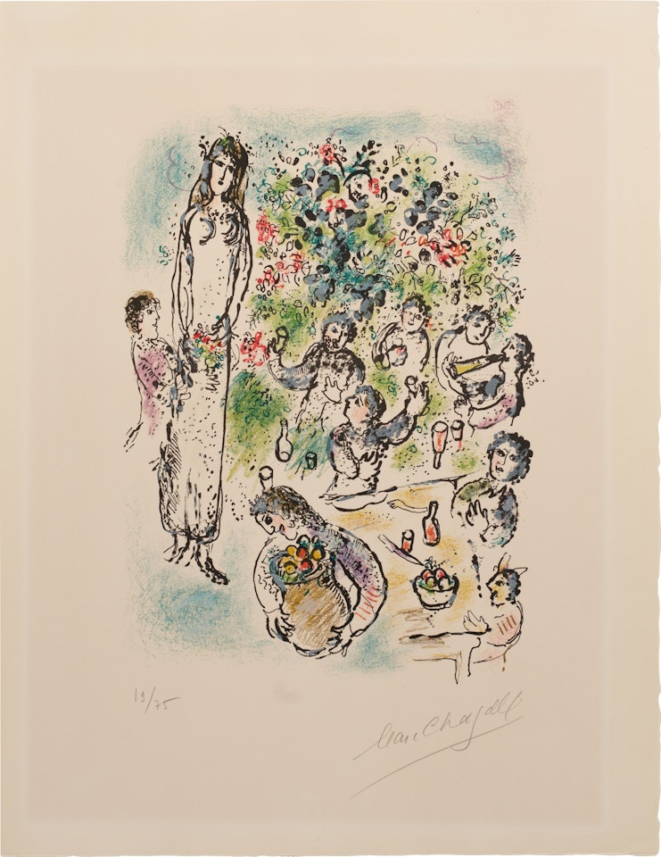 Then all poured libations... (from: In the Land of the Gods ) by Marc Chagall
