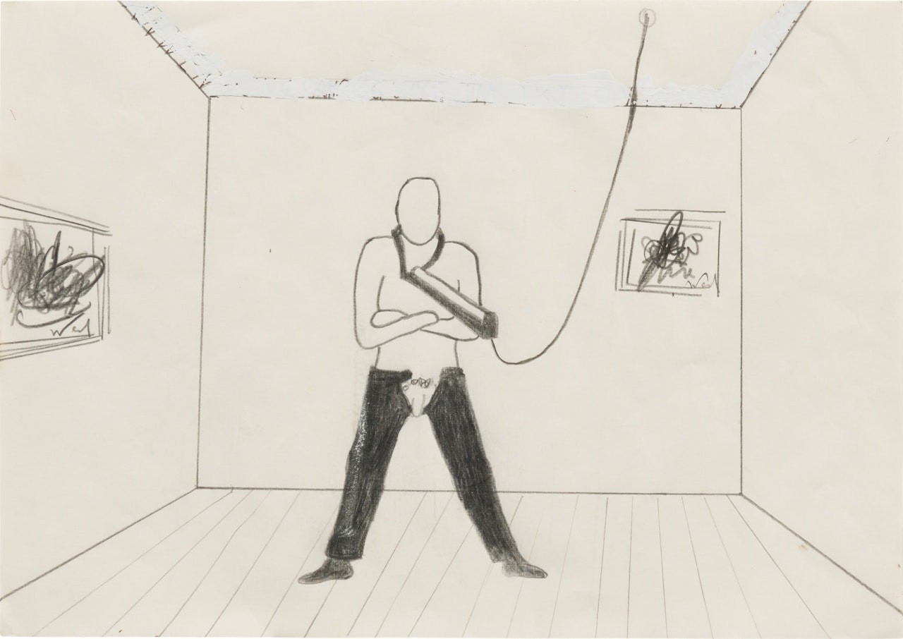 o. T. (Anwendungsanregung im Aktionismusgeschmack) (Untitled (application suggestion in the actionism flavour)) by Franz West