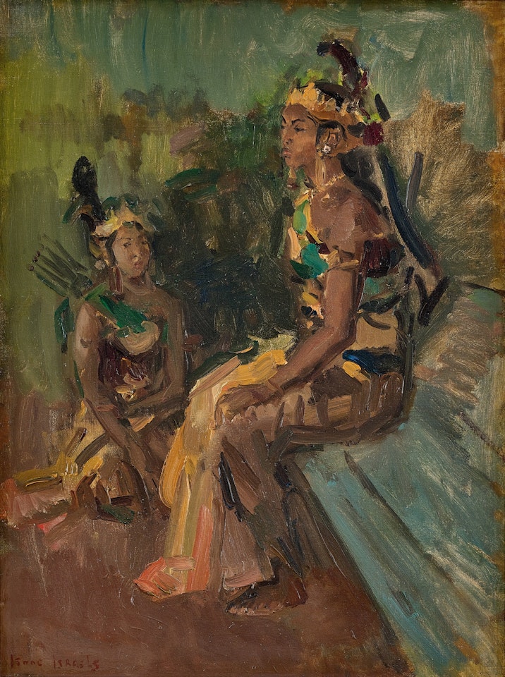 Two Javanese dancers by Isaac Israels
