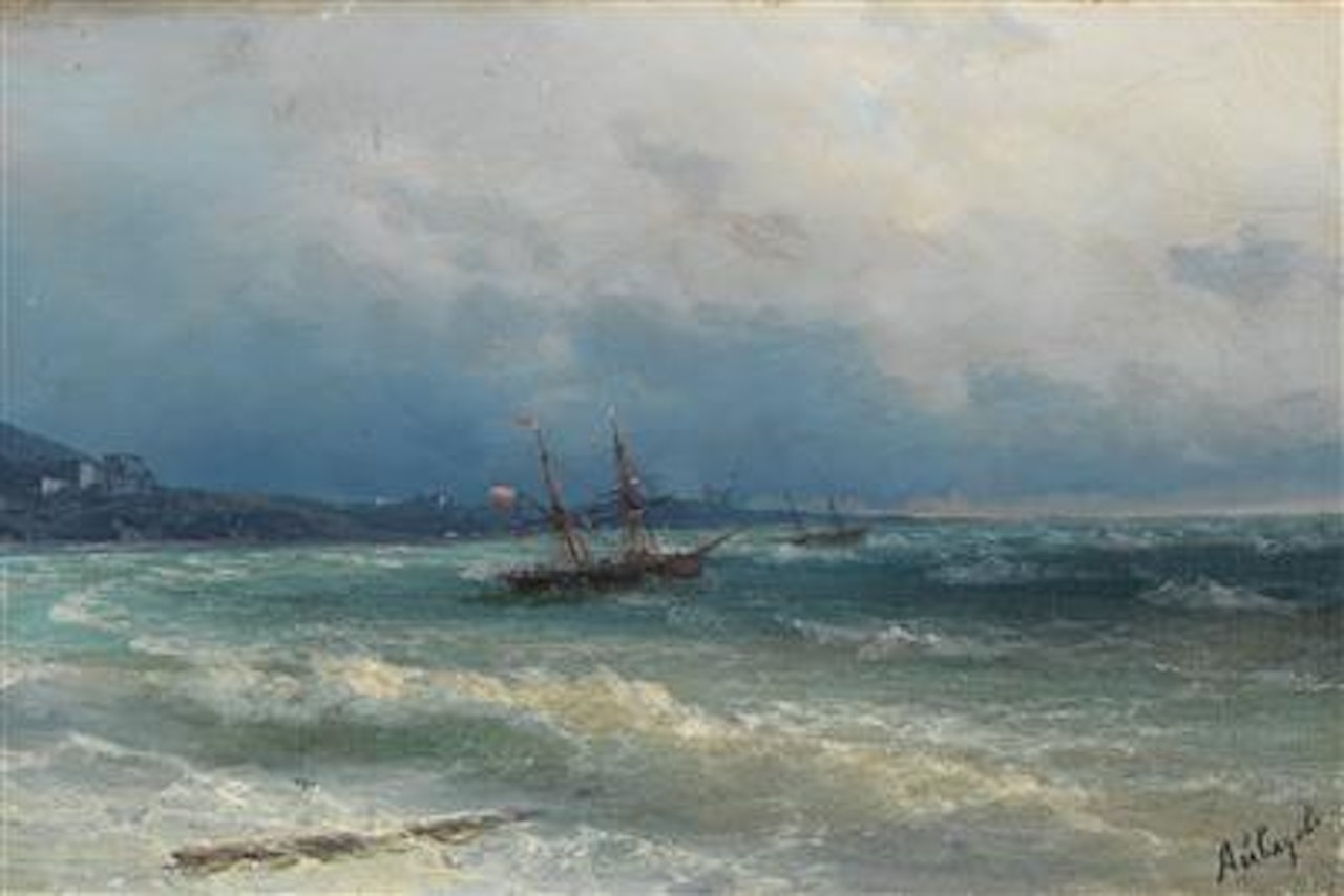 Breaking waves by Ivan Konstantinovich Aivazovsky