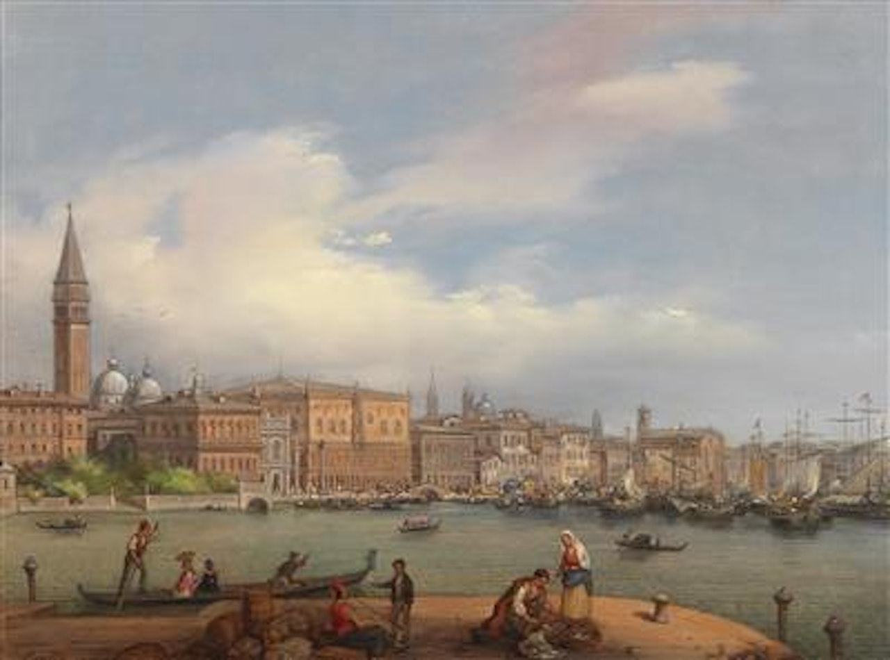 View of the Doge’s Palace from the Dogana in Venice by Carlo Canella