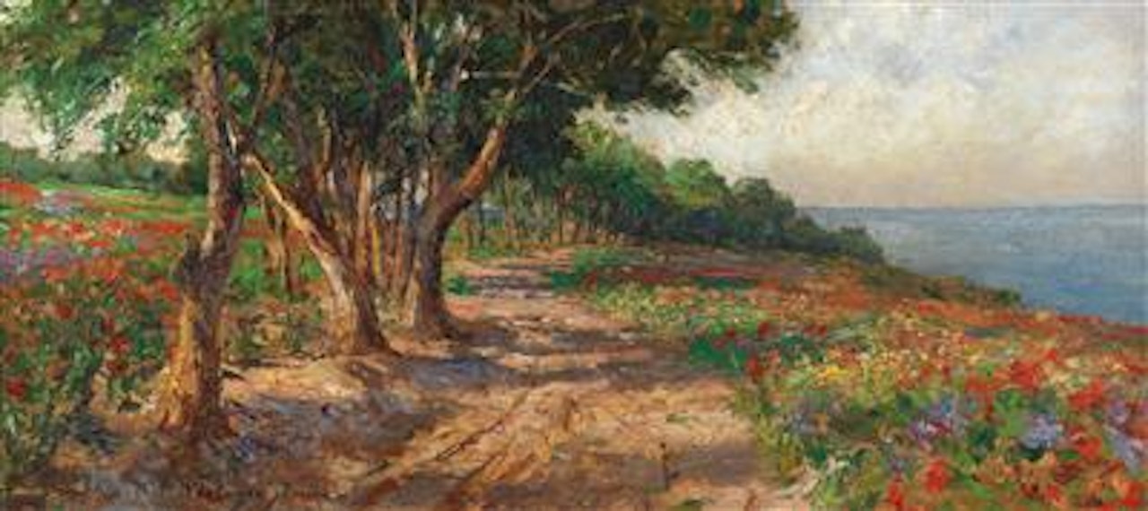 Elm-lined promenade in Euxinograd by Olga Wisinger-Florian