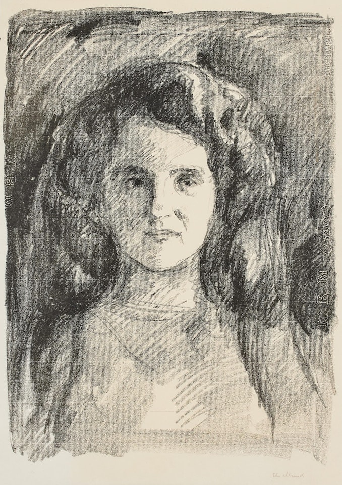 Portrait of a Woman (Woll 407; Schiefler 370) by Edvard Munch