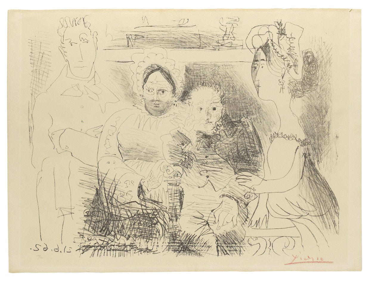 Portrait de famille, homme aux bras croisé (Bloch 1029; Mourlot 383) by Pablo Picasso