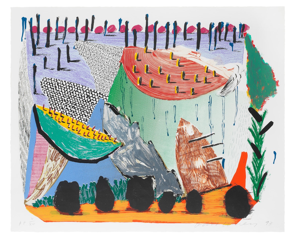 Slow Rise, from Some More New Prints (M.C.A. Tokyo 342) by David Hockney