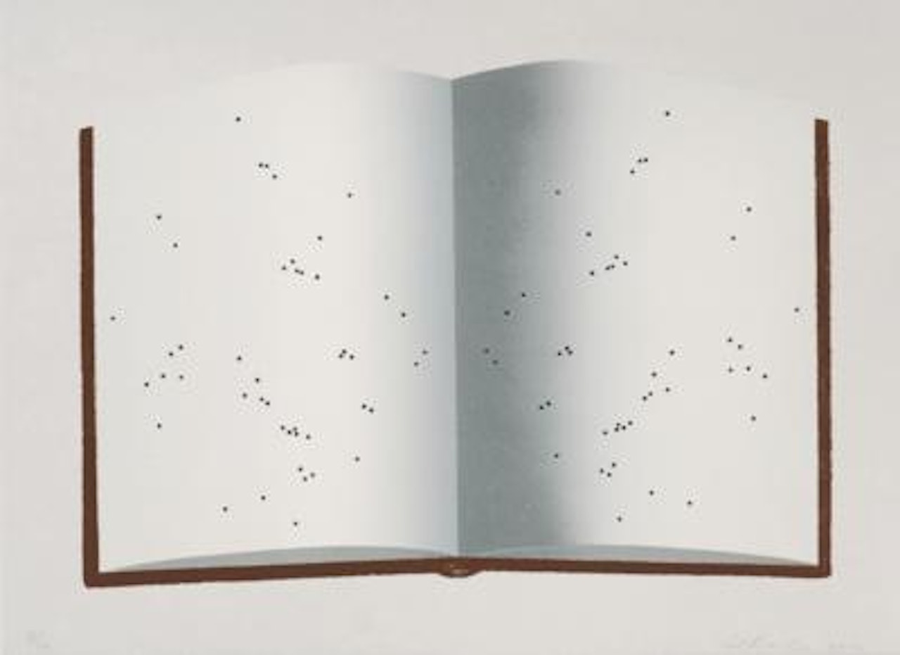 „Open Book with Worm Holes“ by Ed Ruscha