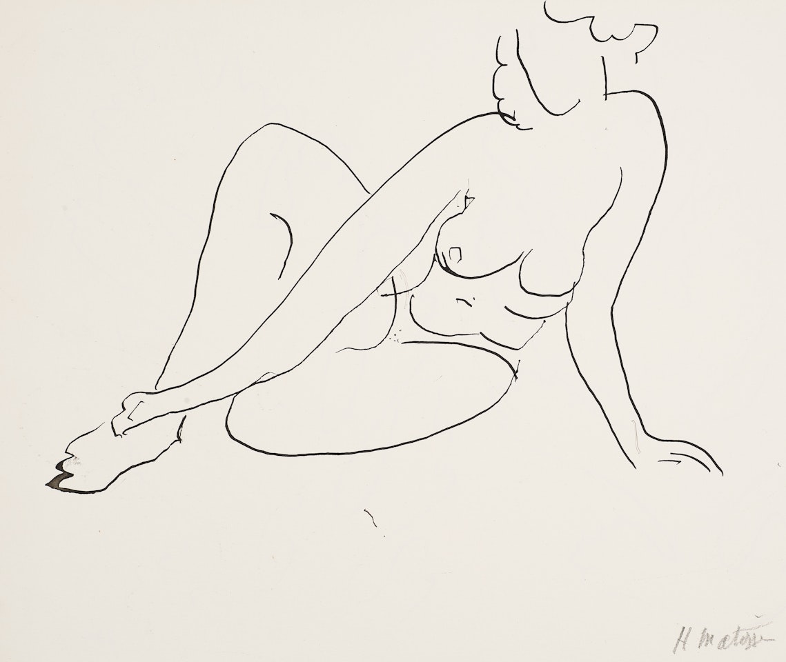Femme nue assise (recto); Feuilles d"acanthe (verso); Femme nue assise ( recto ); Feuilles d"acanthe ( verso ) by Henri Matisse