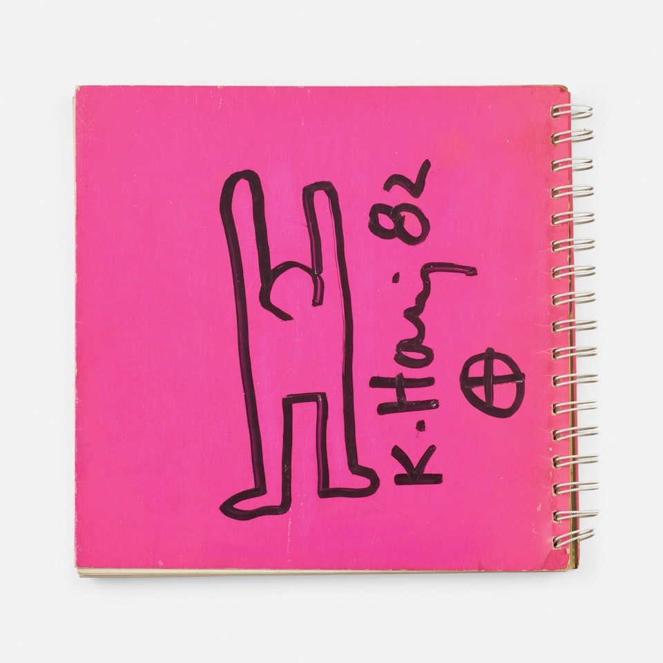 Tony Shafrazi exhibition catalogue with original drawing by Keith Haring