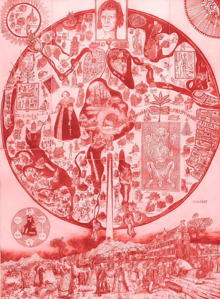 Map of Nowhere (Red) by Grayson Perry