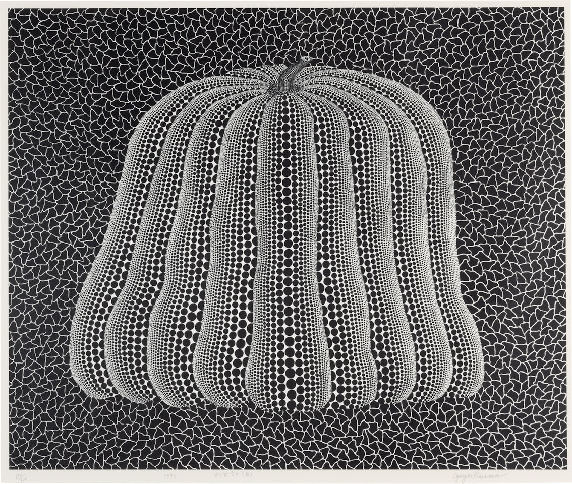 Pumpkin (White Y) (K. 150) by Yayoi Kusama