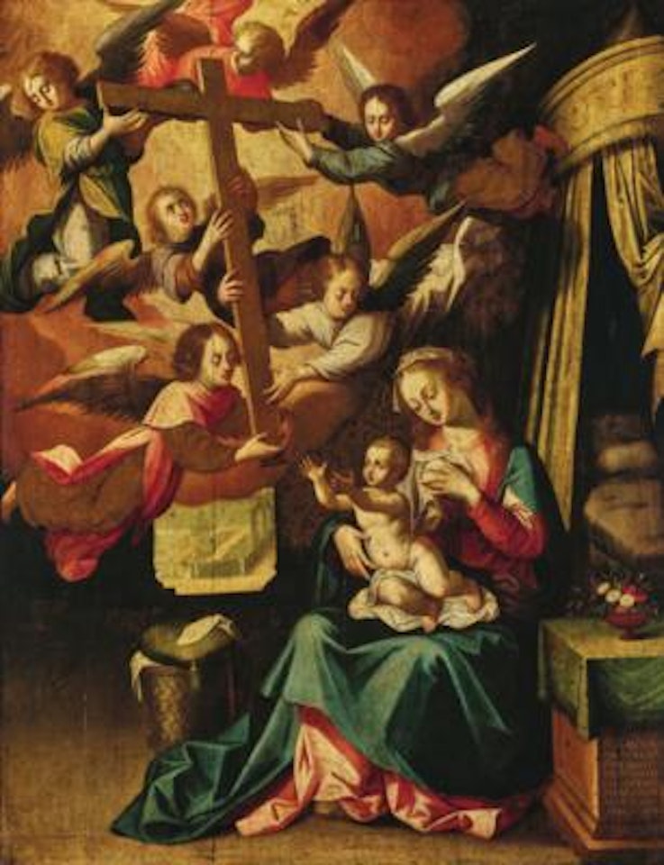 The Christ Child presented with the Cross by Flemish School