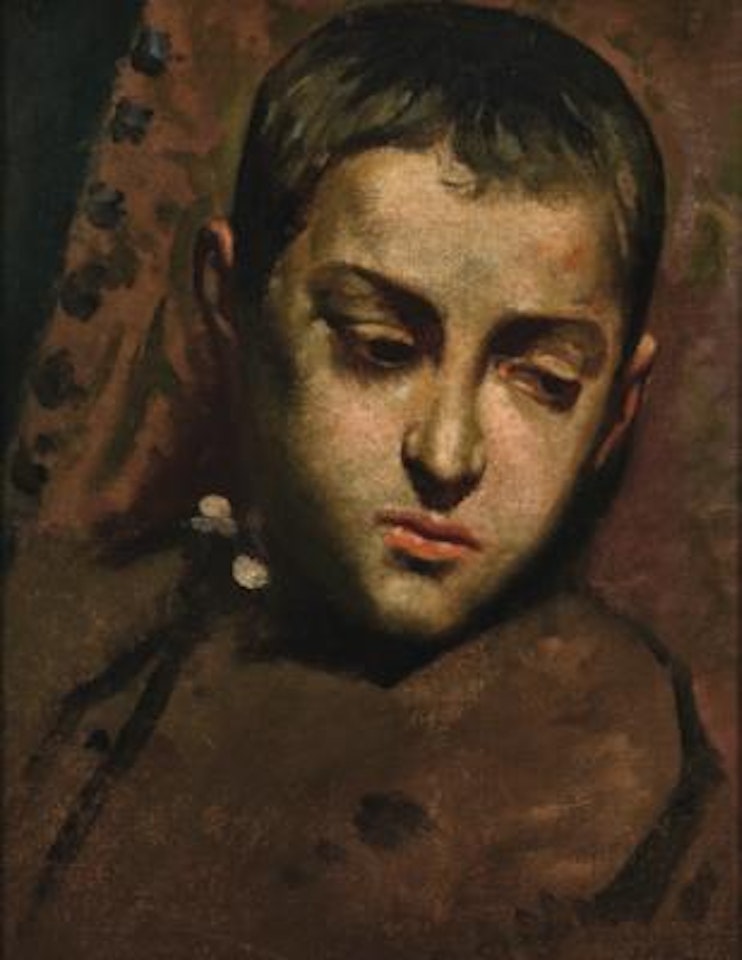 Study of a young boy by Italian School