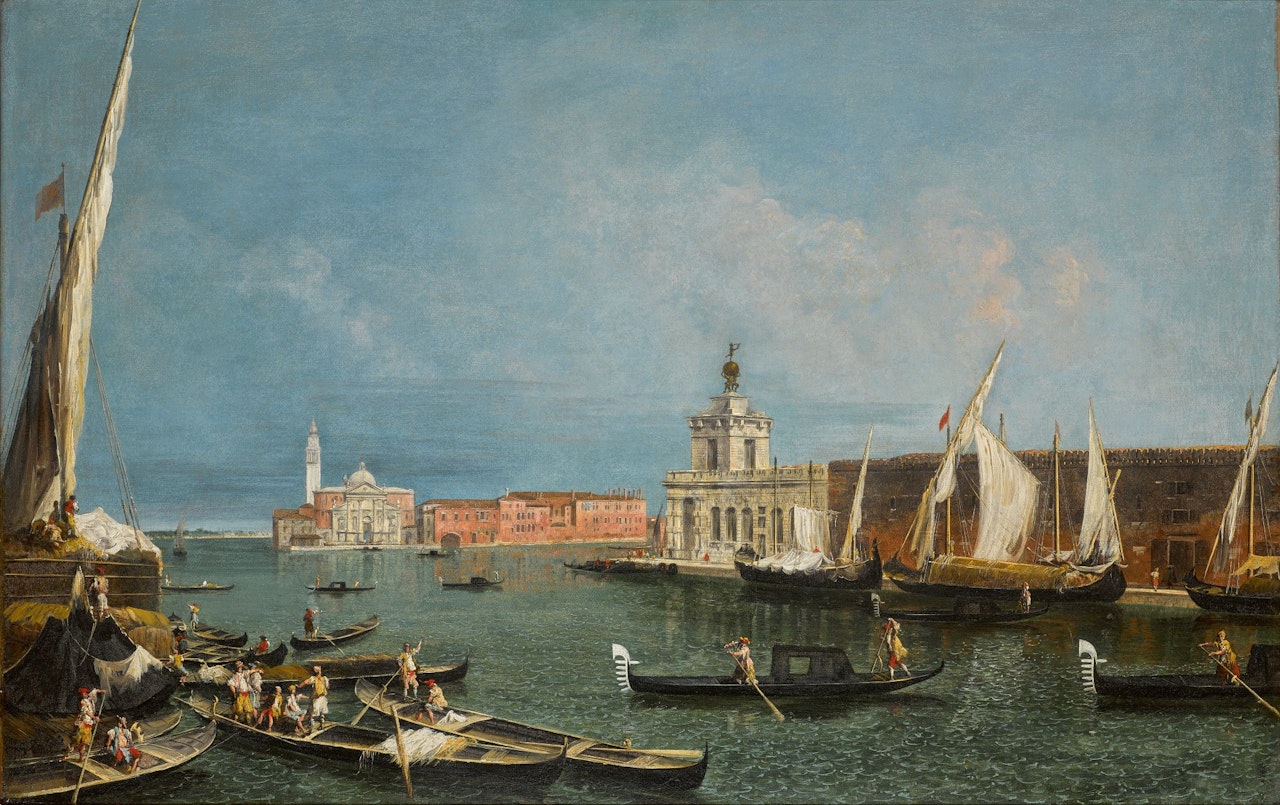 The Punta Della Dogana from the Ca"Giustinian, Looking South Across the Bacino Di San Marco Towards the Church of San Giorgio Maggiore by Michele Marieschi