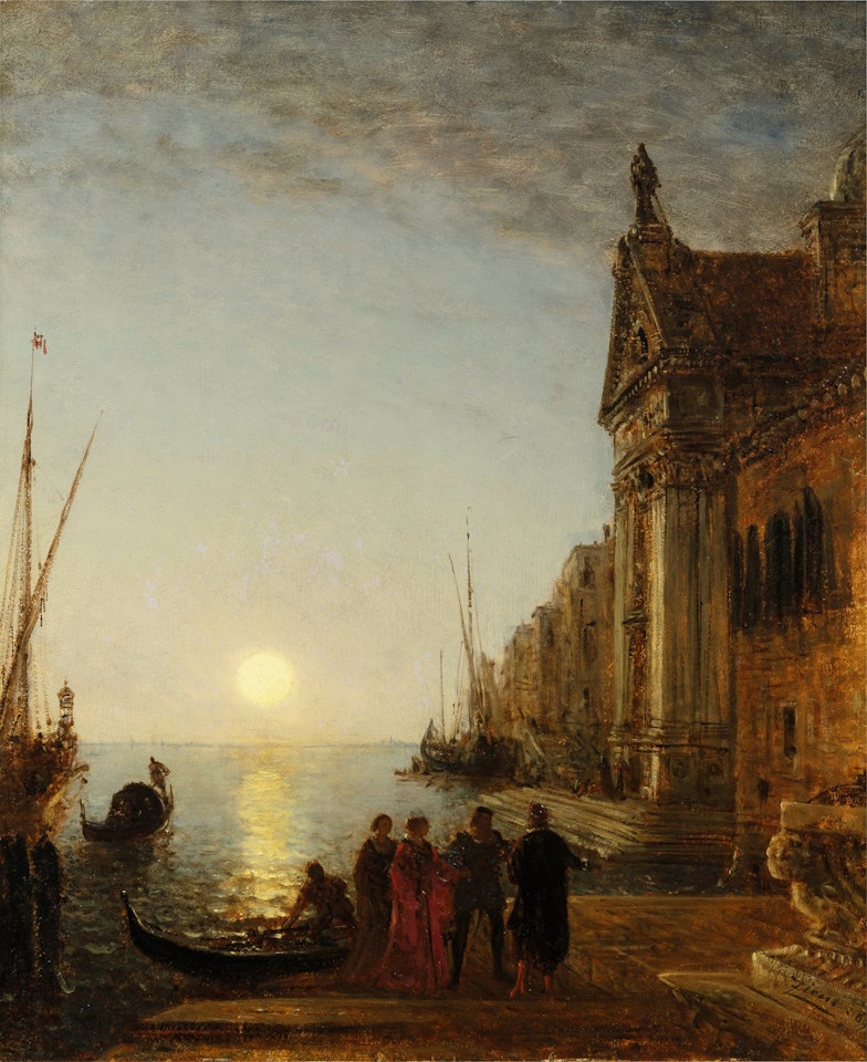 Embarkation in front of the Gesuati, Venice; Embarquement devant les Gesuati, Venise by Félix Ziem