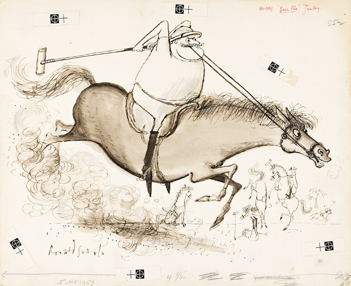 "The Most Exciting Sport: Bush Polo." by Ronald Searle