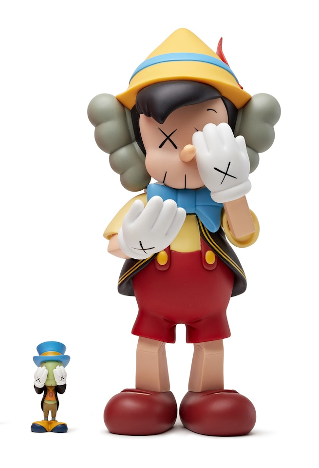PINOCCHIO & JIMINY CRICKET by Kaws