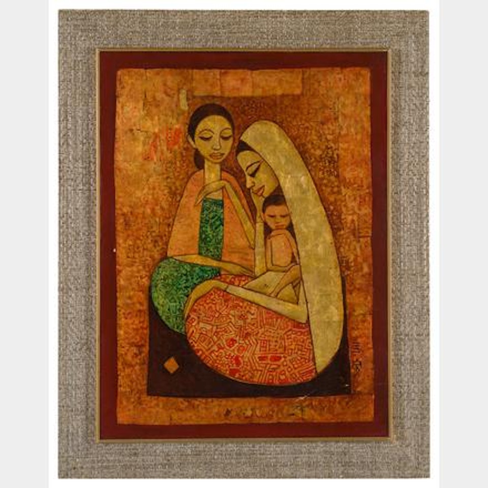 Two Ladies and a Child by Cheong Soo Pieng
