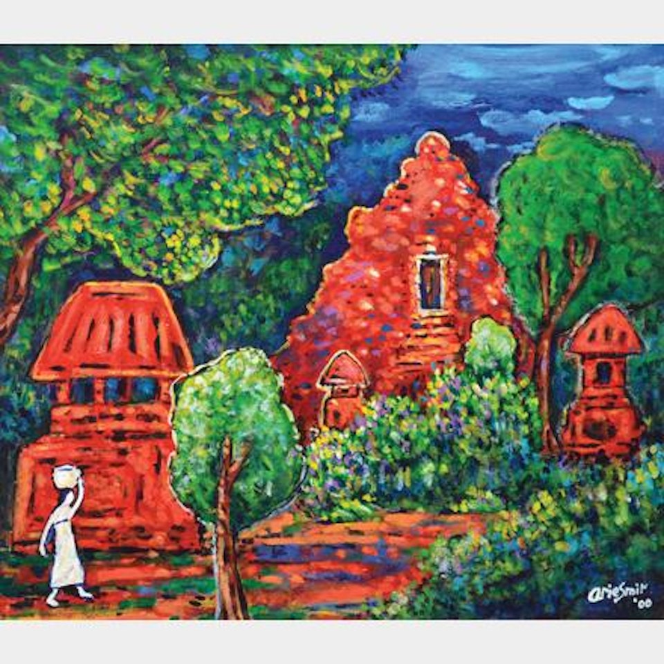 Temple in A Village by Arie Smit