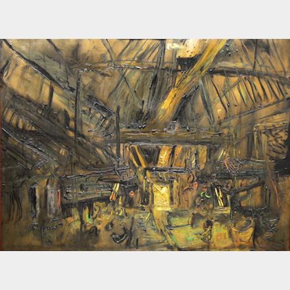 Rumah Adat (Traditional House) by Affandi