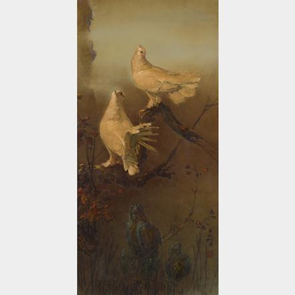A Pair of Doves by Lee Man Fong