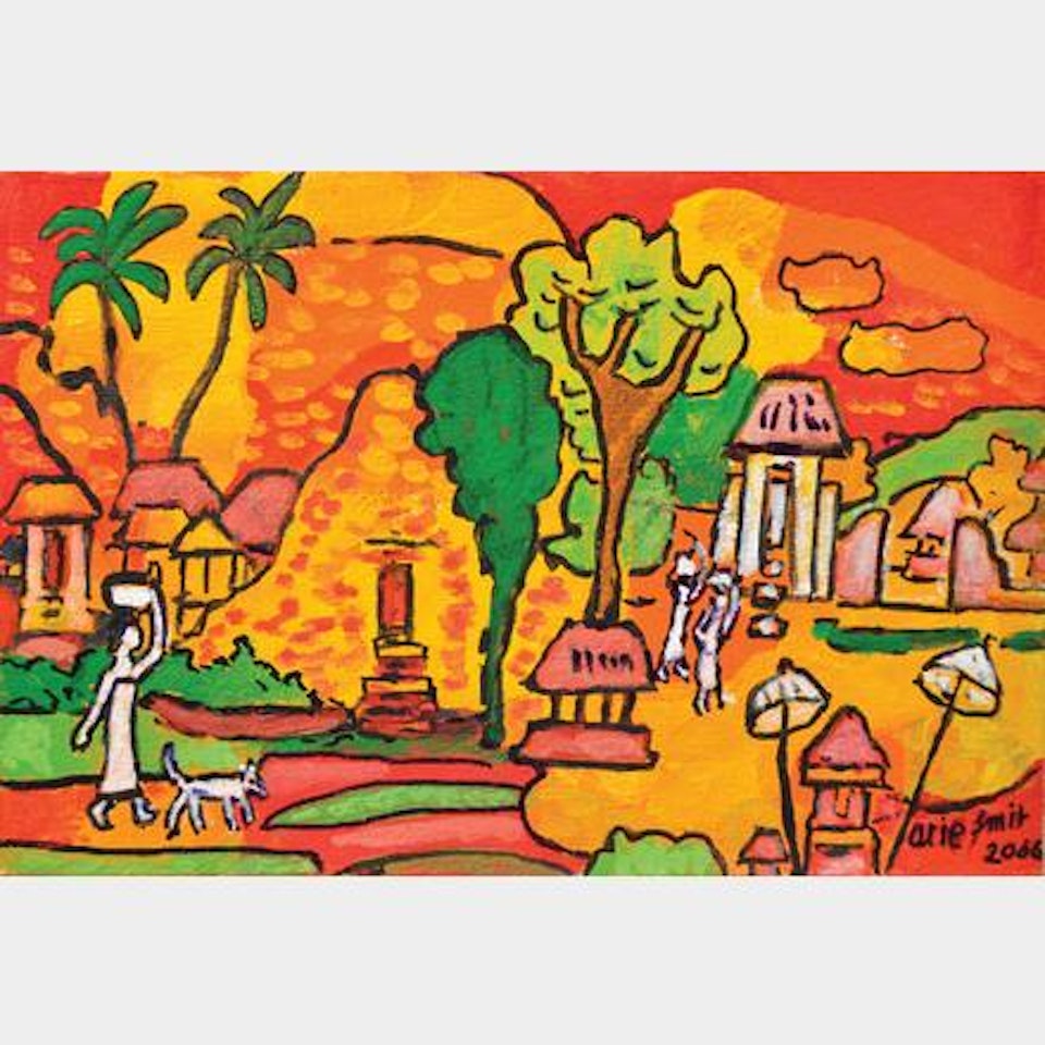 A Village A Temple by Arie Smit