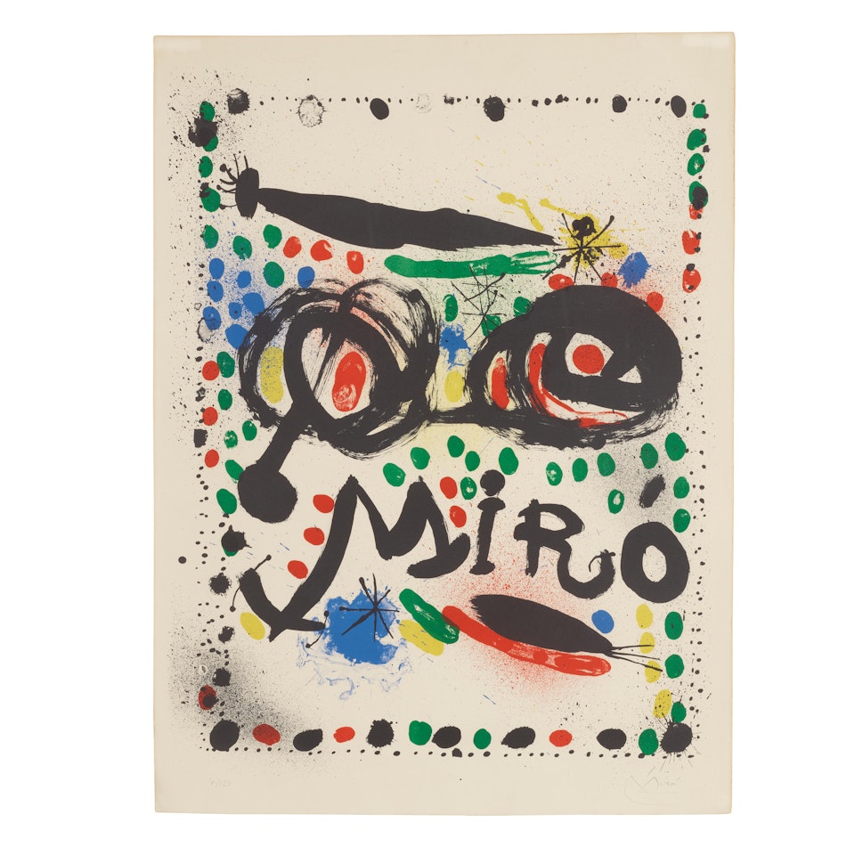 Poster for the Exhibition "Joan Miro Graphics", Philadelphia Museum of Art (Mourlot 502) by Joan Miró