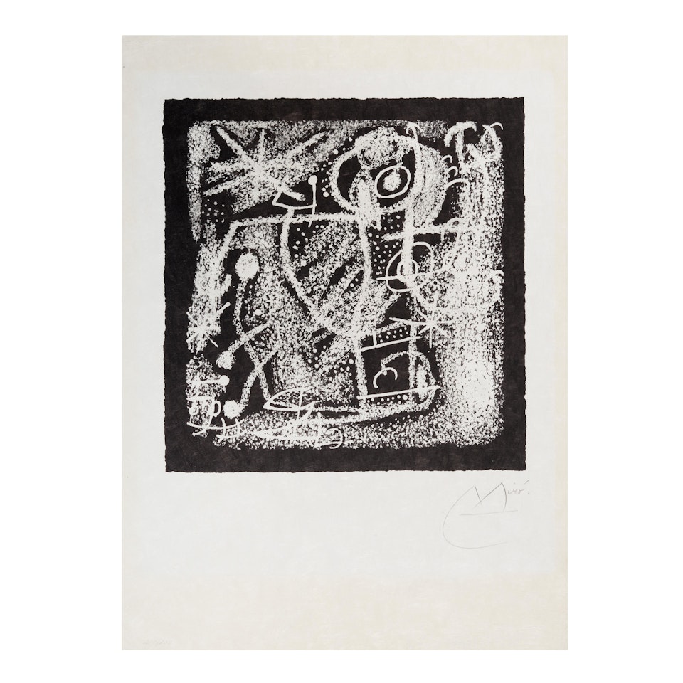 One plate, from Les essencies de la terra (Mourlot 575, Cramer bk. 123) by Joan Miró