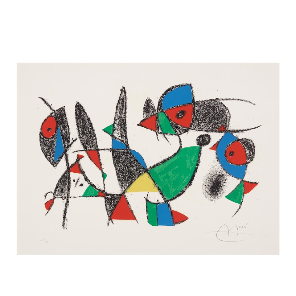 One plate, from Joan Miró lithographs II (Mourlot 1045, Cramer bk. 198) by Joan Miró