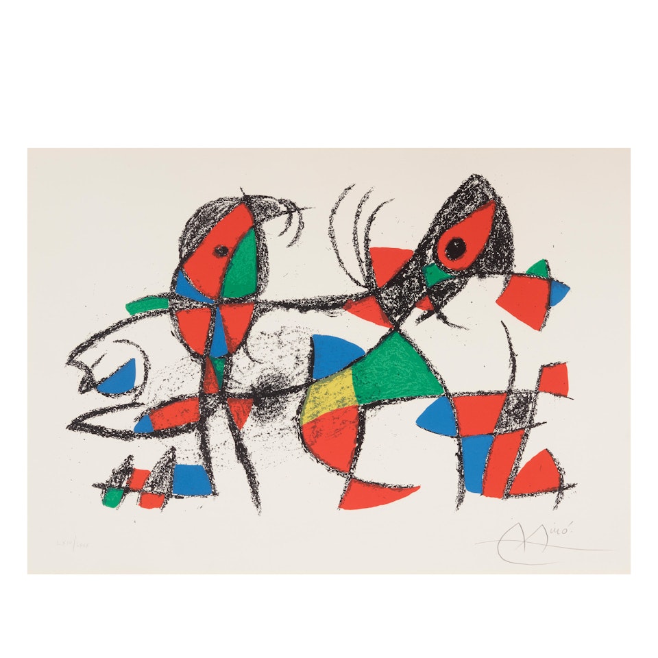 One plate, from Joan Miró Lithographs II (Mourlot 1046, Cramer bk. 198) by Joan Miró